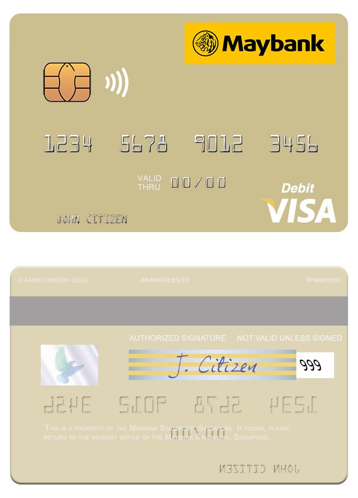 Singapore Maybank Singapore visa debit card